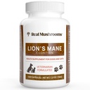 Véritables champignons Lion de la Mane Supplément de champignons pour animaux de compagnie – Capsules de bien-être pour animaux de compagnie – pour supplément de chat et chien & vitamines – Soutien de routines conscientes – Organique, végétalien, non-OGM, 120 Comte