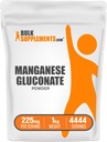 BulkSupplements.com Poudre de gluconate de manganèse - Supplément de manganèse, Trace Mineral essentiel - Haute absorption et sans gluten, 225mg par portion, 1kg (2,2 lbs) (paquet de 1)