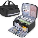 CURMIO Pill Organizer Entreposage, boîte de verrouillage des médicaments pour l'organisateur de pilules et fournitures médicales, noir (conception brevetée)