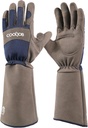 Gants de jardin de taille d'épines COOLJOB pour hommes, travail de la cour rembourrée à manches longues pour Bush, Blackberry, Cactus, lourd / résistant à la perforation / lavable à la machine, Xlarge, Marine