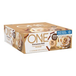 ONE Barres de protéines, rouleau de cannelle, sans gluten avec 20g de protéines et 1g de sucre, agrafes de Pantry, 2,12 oz (12 compte), emballage mai Vary