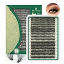 Clusters deash 280Pcs Clusters de cils KEYYOU 60D D Curl 9-18MIX Clusters de cils épais Super Soft Wispy DIY Extension de cils à la maison(60D-D,9-18MIX)