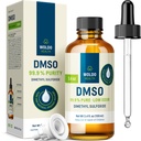 WoldoHealth DMSO 99,9 % Classe pharmaceutique - FT-IR Sulfoxyde de diméthyle vérifié, solvant à faible odeur dans une bouteille en verre avec goutteur de précision (3,38 oz)