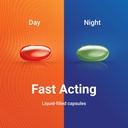 AXIV Jour et nuit Médecine du rhume et de la grippe Combo Pack Softgels, Daytime & Nighttime Relief pour les maux de tête, la fièvre, la gorge douloureuse, les douleurs et les douleurs mineures, et la toux, 72 Softgels