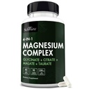 Supplément complexe de magnésium BioSchwartz (90 capsules) 350 mg de glycinate de magnésium Citrate de malate et de taurate par portion pour des muscles nerveux sains Soutien du sommeil cardiaque (Vegan, sans gluten, sans OGM)