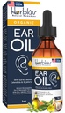 Huile d'oreille biologique pour les infections de l'oreille - Earrops naturels pour la prévention des infections, l'enlèvement de l'oreille et de la cire de Swimmer - Enfants, Adultes, Bébé, Dog Earache Remède - avec Mullein, Ail, Calendula, Fabriqué aux États-Unis