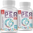Liposomique Palmitoyléthanolamide 1000 mg + Luteolin 100 mg, pois micronisés 99 % hautement purifié - Absorption et biodisponibilité améliorées, 120 softgels