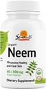 Capsules Sewanti Neem - Capsule d'extrait de haute puissance, supplément à base de plantes pour la santé de la peau et le soutien immunitaire - Capsules d'équilibre digestif 500mg