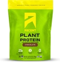 Poudre de protéines à base de plantes ascendantes - Protéines végétales non laitières, Zéro ingrédients artificiels, sans soja et sans gluten, sans sucre ajouté, 4g BCAA, 2g Leucine - Chocolat, 18 portions
