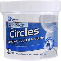 Spenco 2nd Skin Circles Protection apaisante pour les Blisters, les taches chaudes et les irritations de la peau, Gel Circles 48-Count