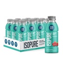 Isopure Zero Carb 32g Protéines claires prêtes à boire, Isolate de protéines de lactosérum, framboise bleue, 12 packs (paquetage May Vary)