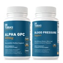 Dr Tobias Alpha GPC & Blood Pressure Support - Soutien Fonction cognitive et bien-être circulatoire avec supplément choline biodisponible, herbes et vitamines, non-OGM