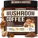 Champignons Café biologique - 9 champignons Mélange adaptogène - Lion's Mane, Chaga, Turquie Tail, Reishi, Shiitake - Champignons instantanés Café pour la santé, l'énergie, la clarté mentale - 60 portions