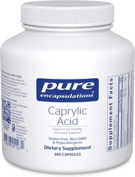 Encapsulations pures Acides capryliques Supplément pour la santé gustative et digestive, l'équilibre IG, le soutien gastro-intestinal et la santé intestinale*
