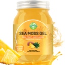 18.5OZ Gel de mousse de mer, aromatisé Irish Seamoss Gel Immune et soutien digestif suppléments minéraux de vitamine, ananas