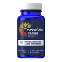 CocoaVia Memory & Focus Cerveau Supplément, 30 jours, Cocoa Flavanol Blend, Lutein, Ajout de caféine pour Boost. Améliorer la fonction cognitive, attention, végétalien et à base de plantes, 30 capsules