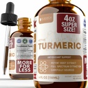 Rejuvica Health Active Turmeric 4oz XL Super Size - Teinture de supplément liquide avancé - gouttes d'extrait de Curcuma Longa - Racines de Turmeric seulement - Curcumine naturellement présente