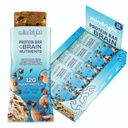 Mindright Superfood Vegan Protein Bar - sans gluten, non-gmo, faible sucre - Snack de la nourriture du cerveau pour améliorer l'humeur, l'énergie, et le focus - Pack de 12 (crunch de chips chocolat)