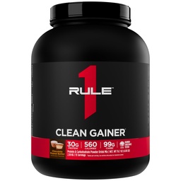 Règle 1 Gaineur propre - Formule de gain de maigre à haute teneur en protéine avec 560 calories, 30g de protéines de plein spectre, plus de 90g de glucides, moins de 6g de gras (15 portions, beurre d'arachide au chocolat)