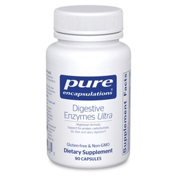 Encapsulations pures Enzymes digestifs Ultra - Supplément enzymatique digestif végétarienne pour soutenir la digestion des protéines, des glucides, des fibres et des produits laitiers* - 90 capsules