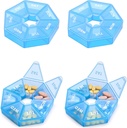Organisateur hebdomadaire Grande boîte à pilules de 7 jours Organisateur Daily Medicine Case for Vitamine Fish Oil Pills Suppléments Arthrite Friendly