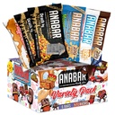 Barre de protéines Anabar, le pack d'échantillonneur, la barre de bonbons emballée en protéines, la meilleure barre de protéines au monde, sans alcools de sucre, haute protéine, incroyablement délicieuse, 20 grammes de protéines (6 barres, variété originale)