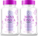 (2 Pack) Capsules NovaTonica, Nova Tonica pour soutenir naturellement une peau saine et glorieuse, supplément supplémentaire pour soutenir l'hydratation, pilules vitaminiques améliorant la peau, avis toniques Nova (120 Capsules)