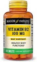 Vitamines Mason Mason naturelles B2 100mg Comprimés, 100 Compte