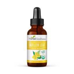Extrait de feuille de Mullein à base de plantes - goutte de Mullein pour la désintoxication pulmonaire, l'expectorant à base de plantes et les propriétés antioxydantes pour la santé respiratoire et digestive - Teinture de Mullein 1oz