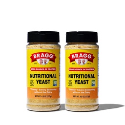 Assaisonnement nutritionnel de levure de Bragg Premium - végétalien, sans gluten – bonne source de protéines et de vitamines – substitut de fromage de parmesan à saveur nutritive (original, 4.5 once (paquet de 2))