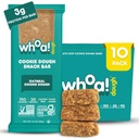 Bars à biscuits comestibles Whoa Dough- Bars certifiés non-OGM, sans casher et sans gluten - aliments sains Snack - collations à base de plantes faites avec de vrais ingrédients - Tasse à biscuits à la farine d'avoine - 10 paquets