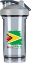 Vintage Guyana drapeau guyanais 18 Ounce Shaker Cup,Fashion Theme Pattern Shaker Bouteille d'entraînement étanche Shake Bottles 500ML/18 oz Parfait pour pré entraînement-2