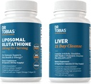 Dr Tobias foie 21 jours nettoyage et le glutathion liposomique - soutient la désintoxication du foie, la fonction immunitaire, et les niveaux d'énergie - végétalien, non-OGM