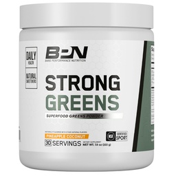 BARE PERFORMANCE NUTRITION, BPN vert fort poudre alimentaire, meilleure digestion, énergie accrue, système immunitaire, noix de coco ananas