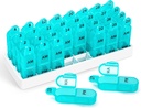 Zoksi Monthly Pill Organizer 2 fois par jour, 30 jours Pill Box Organizer Am Pm, Daily Pill Case avec 32 grands compartiments pour chaque jour, portable Pill Container for Vitamines and Medicine (Cyan)
