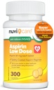 Aspirine à faible dose 81mg pour les adultes Caplets enrobés - Comparer à l'ingrédient actif dans l'aspirine à faible dose Bayer pour les adultes - Coté de sécurité (300 Nombre)