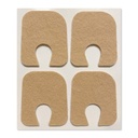 Aetna Foot Products - Callus ou orteils adhésifs en forme d'U, boîte de 100, 1/8" d'épaisseur