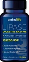 ANTROLIFE Supplément de santé digestif - Enzymes avec Lipase Suppléments nutritionnels et Amylase pour le confort digestif - Supplément alimentaire - 59 Capsules