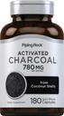 Piping Rock Activated Charcoal Pills (en anglais seulement) 780 mg 180 Capsules de Coconut Shells (en anglais seulement)