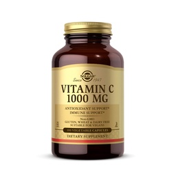 Solgar Vitamine C 1000 mg, 100 capsules végétales - Antioxydants et immunosupport - Santé globale - Peau et articulations saines - Supplément Bioflavonoïdes - Non-OGM, Vegan, Sans gluten, Casher - 100 portions