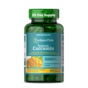 Puritan's Pride Curcumin curcuma 1 000 mg, Standarisé à 95 % Cucuminoïdes, supplément alimentaire à base de plantes pour la santé antioxydante, 60 gélules à libération rapide