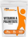 BulkSupplements.com Poudre de palmitate de vitamine A - comme Palmitate de rétinol, supplément de vitamine A pour le soutien immunitaire et oculaire - sans gluten, 35mg par portion, 50g (1,8 oz) (paquet de 1)
