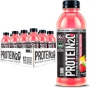 Protéines2o + électrolytes, eau infusée à faible teneur en calories, 15g d'isolat de protéines de lactosérum, banane aux fraises, 16,91 fl oz (paquet de 12)