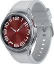SAMSUNG Galaxy Watch 6 Classic 43mm Bluetooth Smartwatch, Lunette tournante, Fitness Tracker, Zones HR personnalisées, Entraînement avancé de sommeil, Heart Monitor, BIA Sensor, Health Insights, version américaine Argent