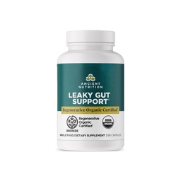 Complément de santé Gut de la nutrition ancienne, Capsules de Gut certifié biologique régénérative, formule avec la Mane de Lion, Racine de réglisse fermentée et Spearmint, Sans gluten, Paléo et Keto Friendly, 90