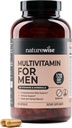 Multivitamine NatureWise pour hommes - Soutien quotidien pour hommes - Minéraux et herbes pour l'énergie, la performance, l'immunité - avec vitamine A, C, D, B-Complex - Sans soja et sans gluten, sans OGM - 240 capsules[6-Mois]