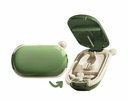 MURRI&MURRDI Petit coupe-pilules, coupe-médicaments portatifs pour la poche ou la purse - vitamines, comprimés, médicaments (verts)