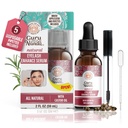 GuruNanda huile de ricin naturel cils améliorer le sérum avec huile de romarin - Applicateur de brosse et 5 pipettes, aide la croissance des cheveux naturels pour les sourcils et les barbes, 2 Fl Oz