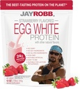 Jay Robb - Poudre de protéines blanches d'oeufs, orageusement délicieuse, fraise, 10 portions (12 oz)