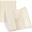 FYY Daily Pill Organizer, 7 compartiments Portable Pill Case Travel Pill Organizer, [Conception pliante] Pill Box for Purse Pocket to Hold Vitamines, huile de foie de morue, suppléments et médicaments-blanc